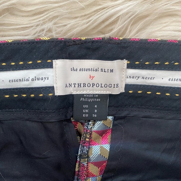 Anthropologie Metallic Patterned Trousers - Picture 11 of 12